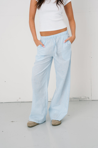 Cara Pants in Blue · effortless scandi pants for women from ITS MAY
