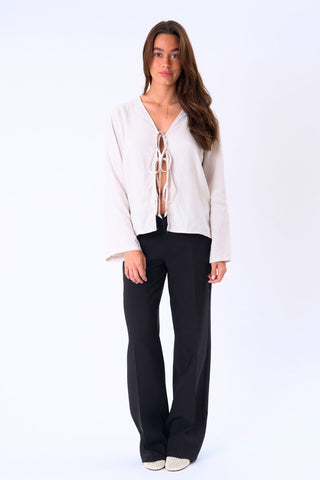 Bow Top in Sand · effortless scandi top for women from ITS MAY