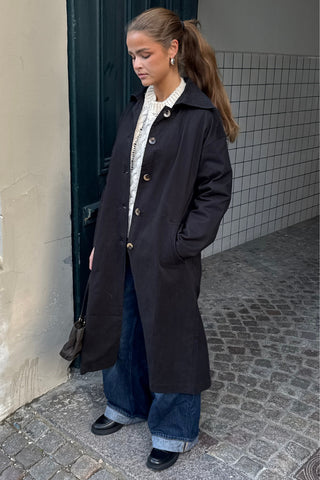 Harper Trench Coat in Black · effortless scandi jacket for women from ITS MAY