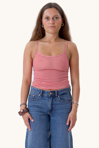 Evelina Top - Red/White