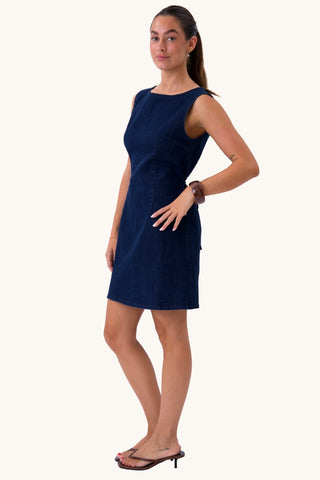 Laura Denim Dress - Dark Blue