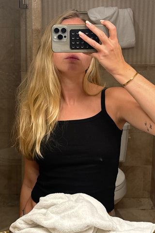 Alba Tank Top in Black · effortless scandi top for women from ITS MAY