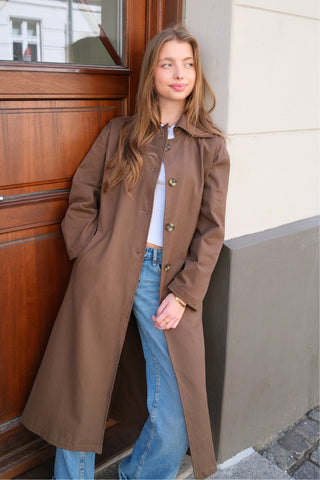 Harper Trench Coat in Brown · effortless scandi jacket for women from ITS MAY